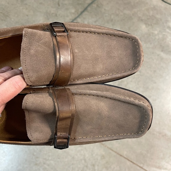 Florsheim Tan Suede Leather Slip On Driving Loafers Mens 11D Comfort main image 4